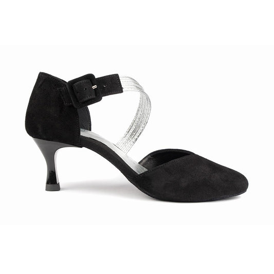 PortDance Damen Tanzschuhe PD126 - Obermaterial: Nubuck - Farbe: Schwarz - Größe: EUR 37,5