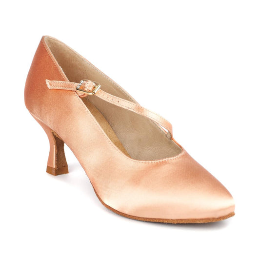 PortDance Damen Tanzschuhe PD200 - Obermaterial: Satin - Farbe: Flesh - Größe: EUR 38