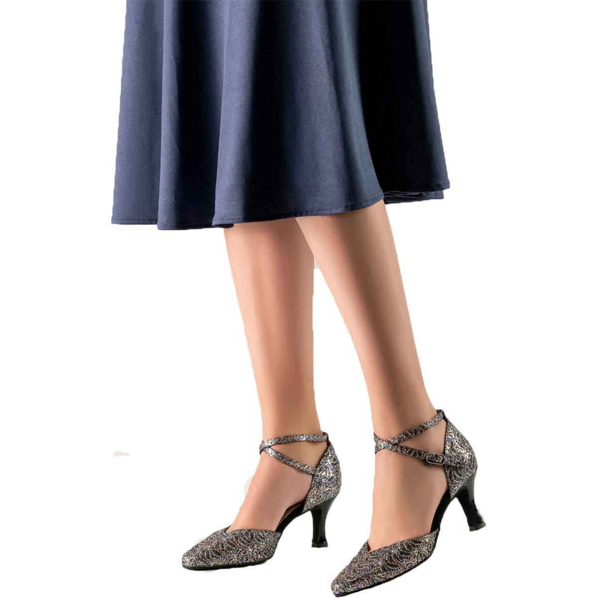 Werner Kern Damen Tanzschuhe Betty 6.5 - Farbe: Silber/Multi - Größe: UK 7,5