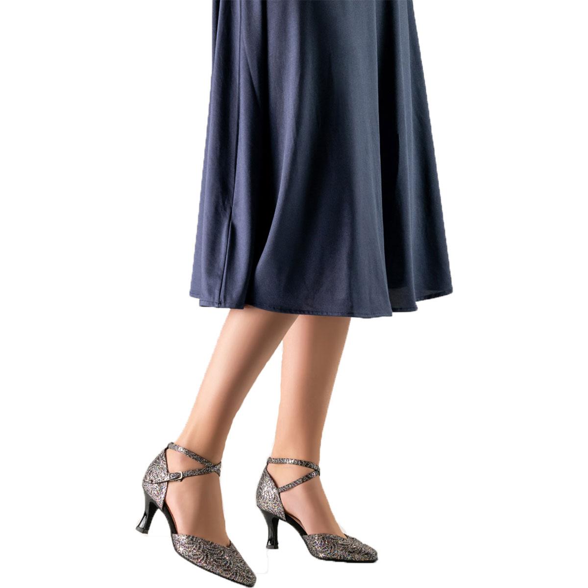 Werner Kern Damen Tanzschuhe Betty 6.5 - Farbe: Silber/Multi - Größe: UK 8