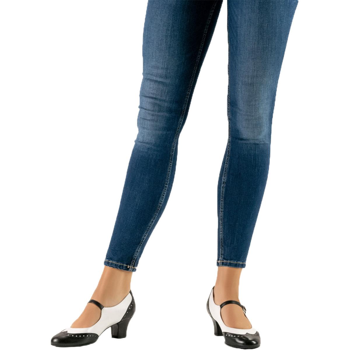 Werner Kern Damen Tanzschuhe Emma 4,5 - Farbe: Schwarz/Weiß - Größe: UK 1