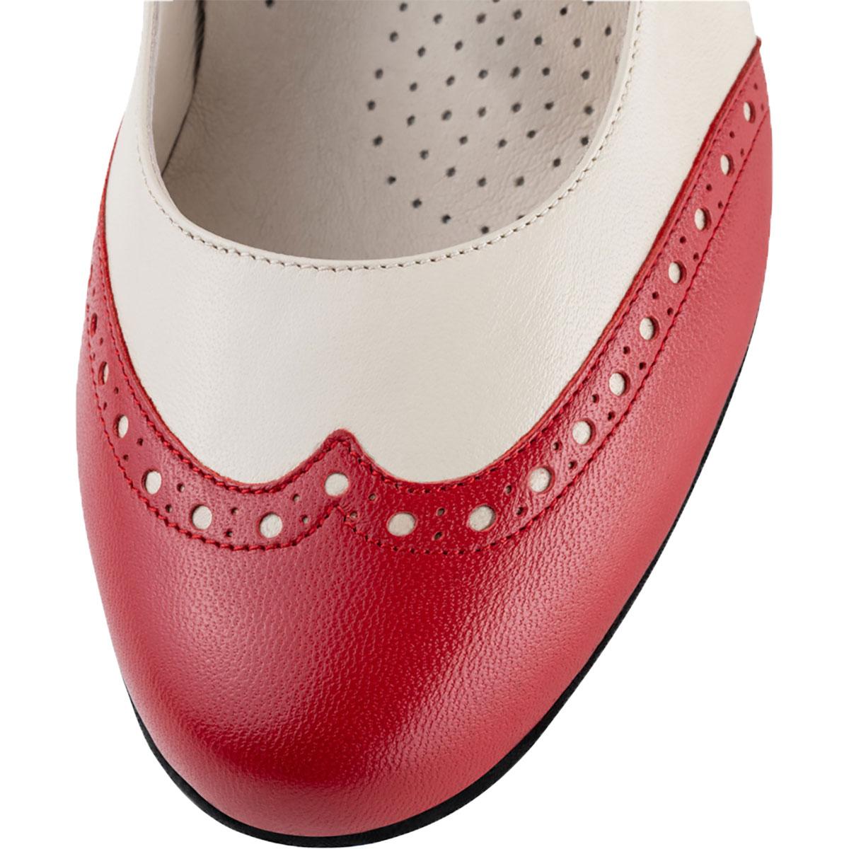 Werner Kern Damen Tanzschuhe Emma 4,5 - Farbe: Rot/Creme - Größe: UK 2