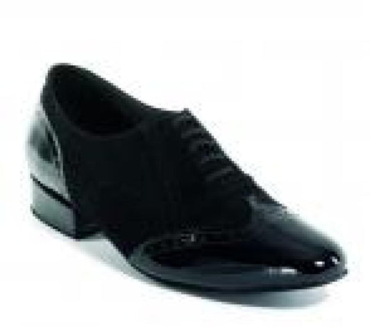 Rummos Herren Tanzschuhe Oscar 024/035 - Obermaterial: Nubuck/Lack - Farbe: Schwarz - Weite: Normal - Absatz: 35 Standard - Größe: EUR 45