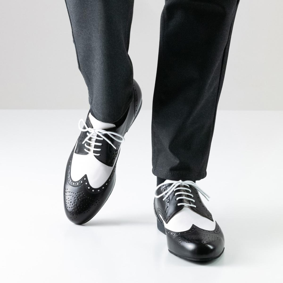 Werner Kern Herren Tanzschuhe 28023 Udine - Farbe: Schwarz/Weiß - Größe: UK 13
