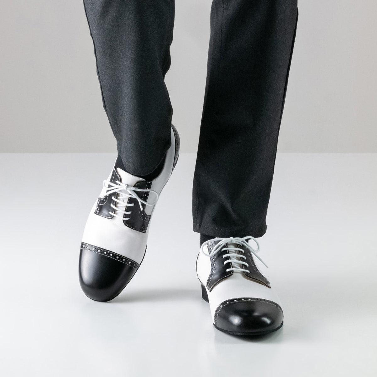 Werner Kern Herren Tanzschuhe Bergamo Schwarz/Weiß