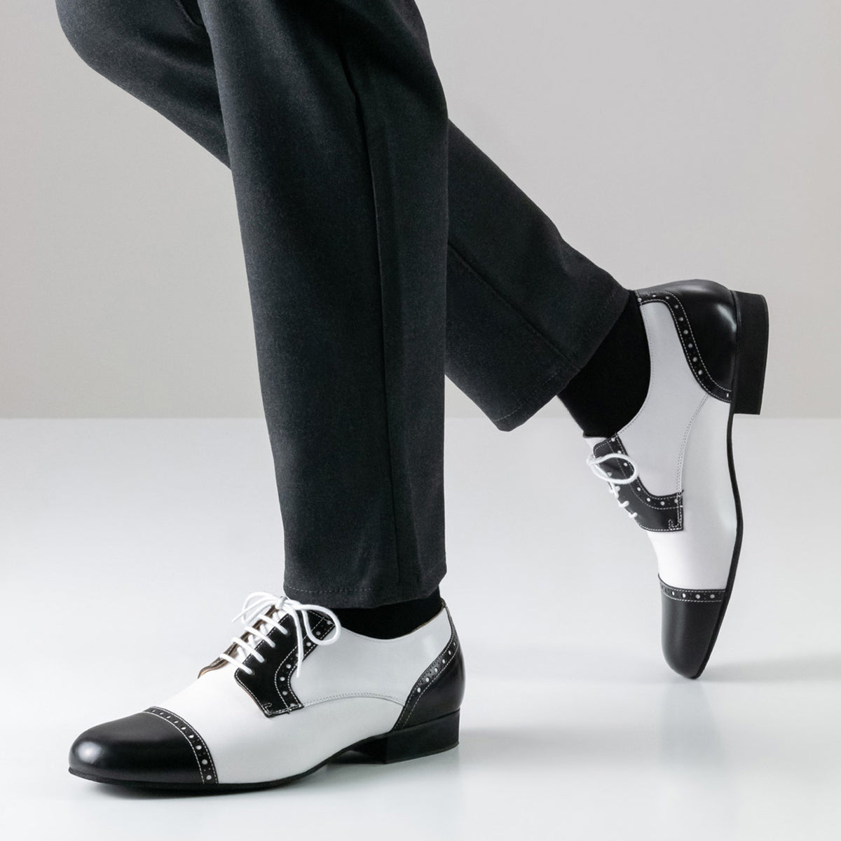 Werner Kern Herren Tanzschuhe Bergamo Schwarz/Weiß