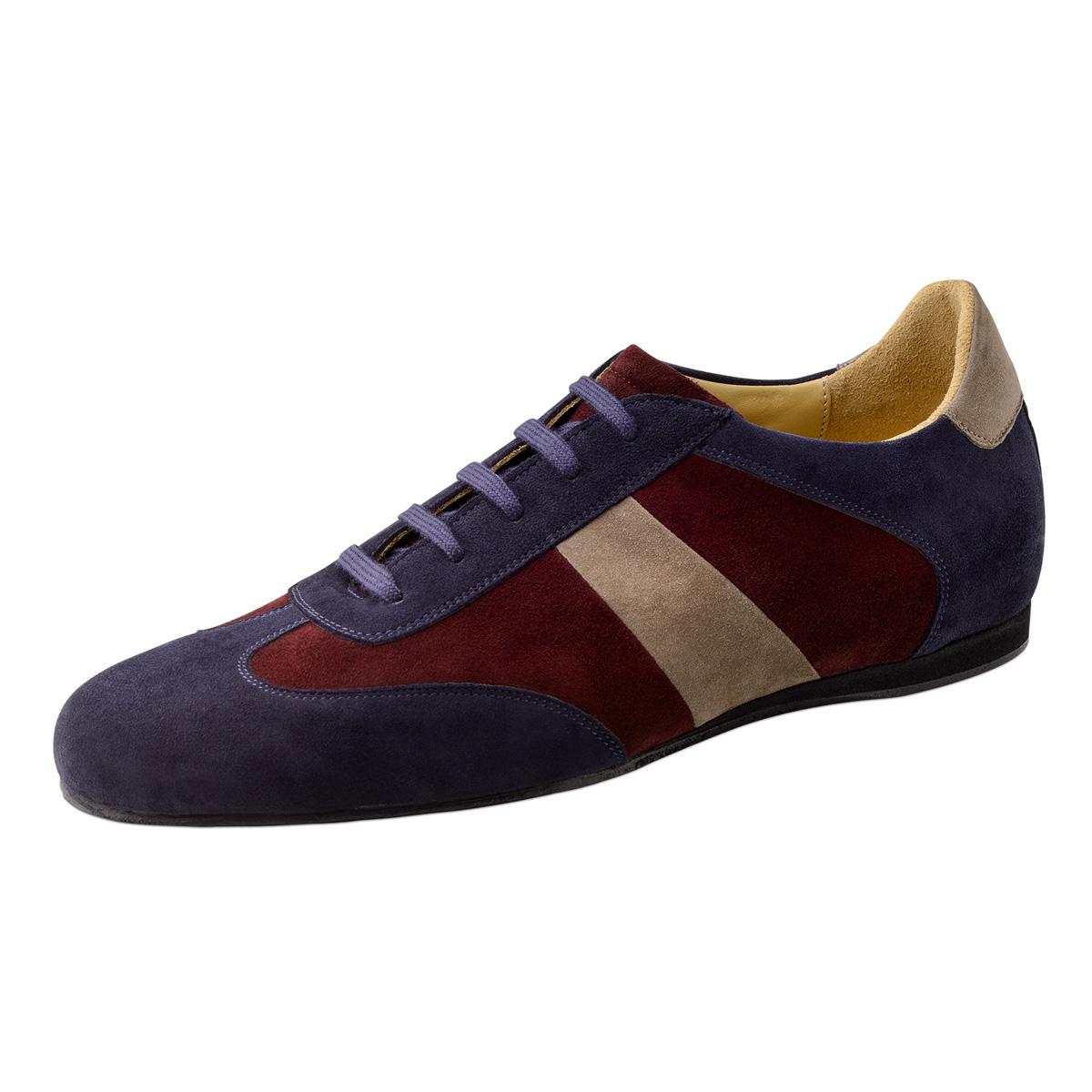[B-Ware] Werner Kern Herren Sneaker Tanzschuhe Bari - Farbe: Blau/Beige/Rot - Größe: UK 8,5