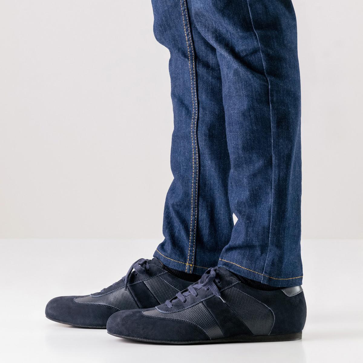 Werner Kern Herren Sneaker Tanzschuhe Bari - Farbe: Blau - Größe: UK 10,5