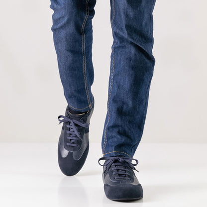 Werner Kern Herren Sneaker Tanzschuhe Bari - Farbe: Blau - Größe: UK 13