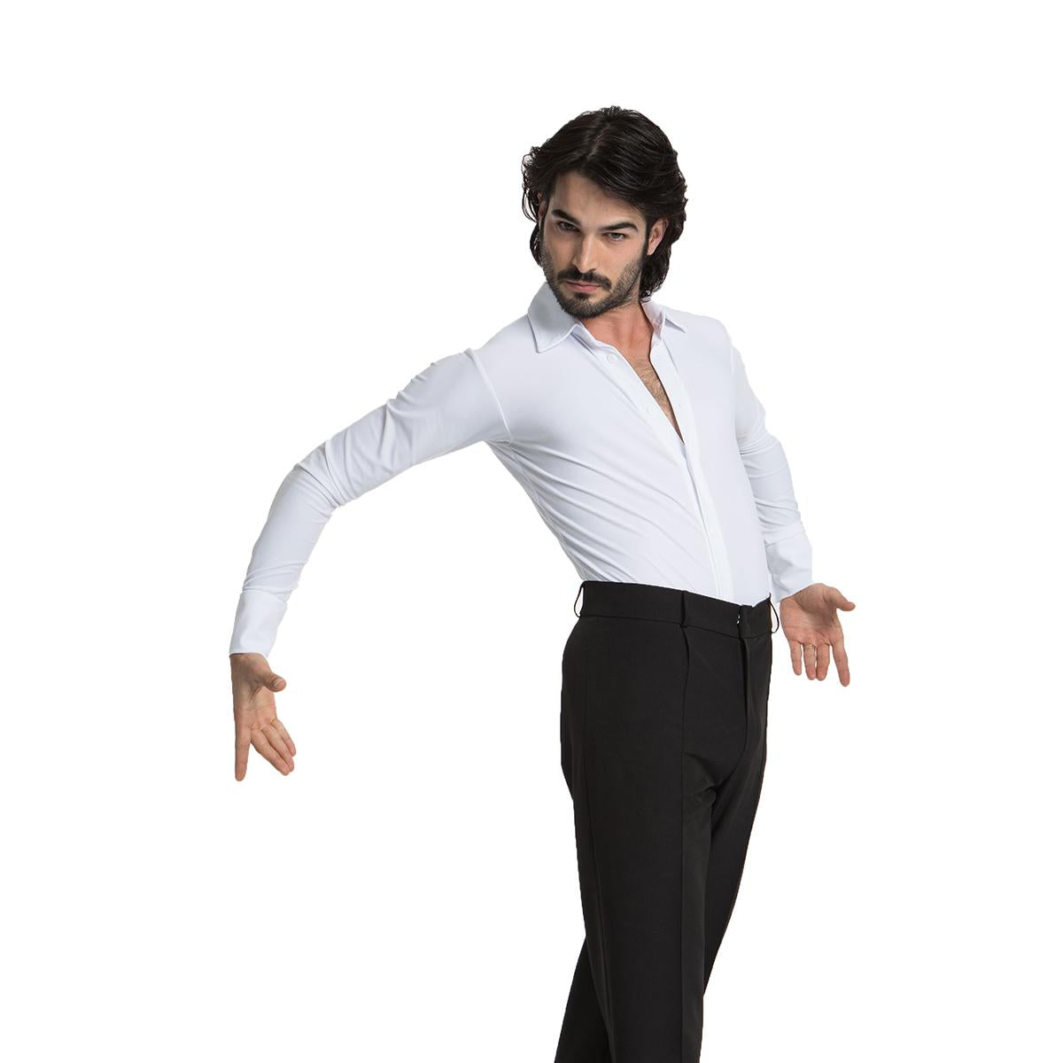 Intermezzo Herren Tanzhemd/Body 31077 Bodycamil - Farbe: Weiß (001) - Größe: 4XL
