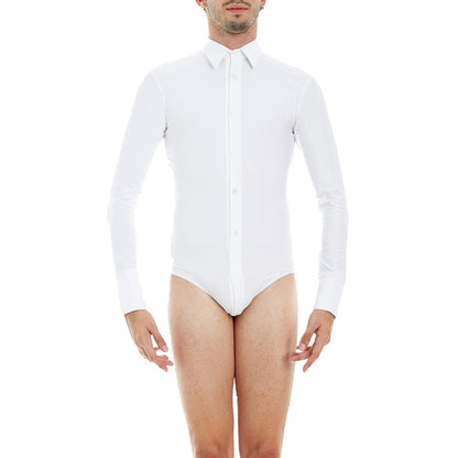 Intermezzo Herren Tanzhemd/Body 31077 Bodycamil - Farbe: Weiß (001) - Größe: XL