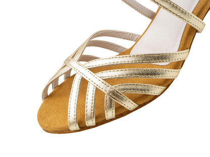 Anna Kern Damen Tanzschuhe 598-60 - Obermaterial: Leder - Farbe: Gold - Größe: UK 7,5