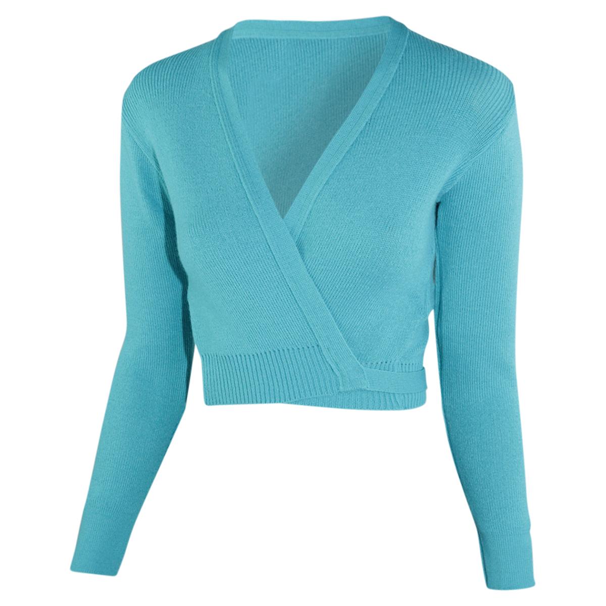 Intermezzo Damen Ballett Wickeljacke 6000 Jersey Elisa - Farbe: Türkis (016) - Größe: S