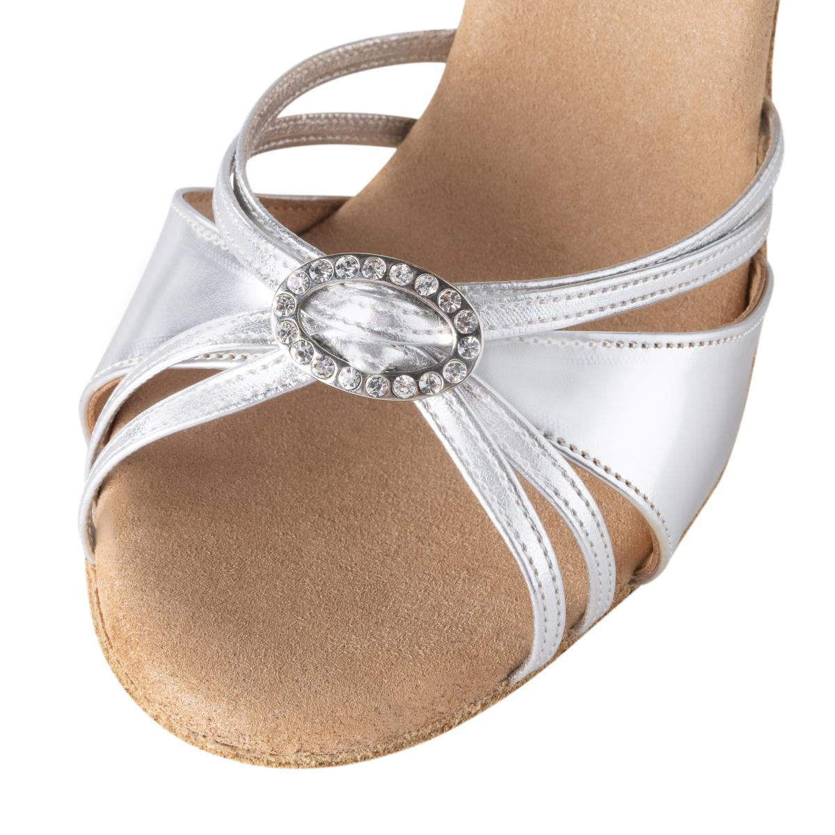 Rummos Damen Tanzschuhe Elite Bella 009 - Material: Leder - Farbe: Silber - Weite: Normal - Absatz: 70R Flare - Größe: EUR 34,5