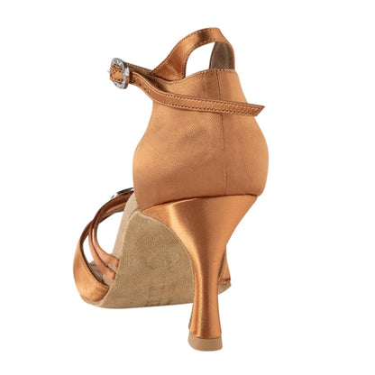 Rummos Damen Tanzschuhe Elite Bella 048 - Material: Satin - Farbe: Dark Tan - Weite: Normal - Absatz: 60R Flare - Größe: EUR 40