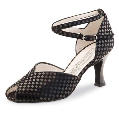 Werner Kern Damen Tanzschuhe Asta 6,5 - Farbe: Quadratino Schwarz - Größe: UK 2,5