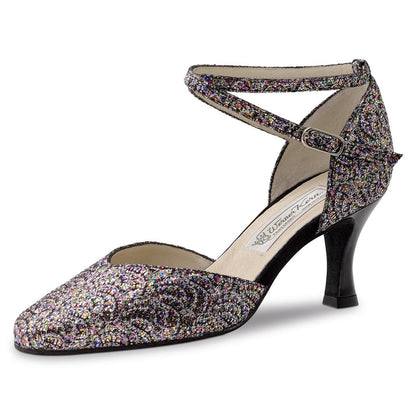 Werner Kern Damen Tanzschuhe Betty 6.5 - Farbe: Silber/Multi - Größe: UK 7,5