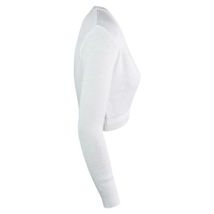 Intermezzo Damen Ballett Wickeljacke 6000 Jersey Elisa - Farbe: Weiß (001) - Größe: XL