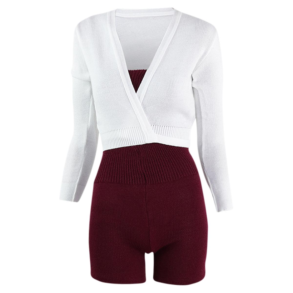 Intermezzo Damen Aufwärmanzug kurz 4587 Skinlegshort - Farbe: Burgund (028) - Größe: S
