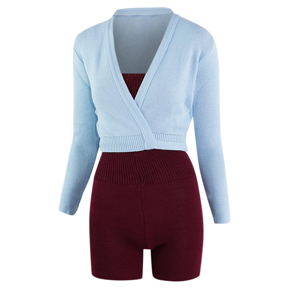 Intermezzo Damen Aufwärmanzug kurz 4587 Skinlegshort - Farbe: Burgund (028) - Größe: L