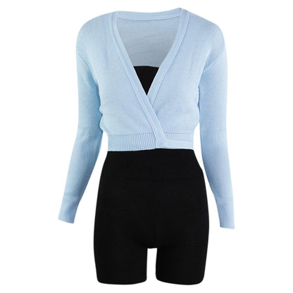 Intermezzo Damen Aufwärmanzug kurz 4587 Skinlegshort - Farbe: Schwarz (037) - Größe: M