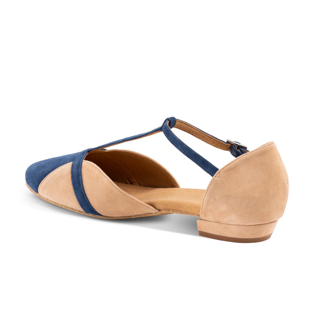Rummos Damen Tanzschuhe Ivy 122-124 - Obermaterial: Nubuck Twine/Indico - Absatz: 2 cm Blockabsatz - Größe: 37 EU