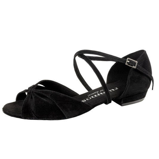 Rummos Damen Tanzschuhe Lola 024 - M: Nubuck - C: Schwarz - W: Medium (Normal) - H: 20 Block - Si: EUR 39