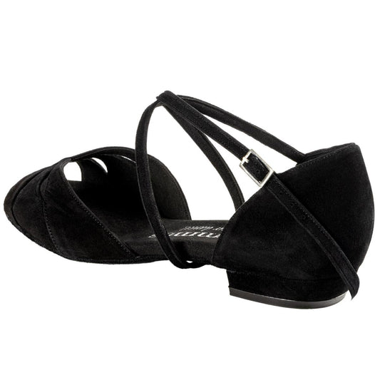 Rummos Damen Tanzschuhe Lola 024 - M: Nubuck - C: Schwarz - W: Medium (Normal) - H: 20 Block - Si: EUR 41