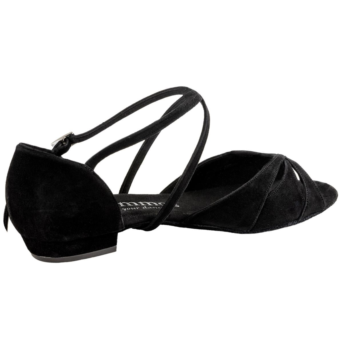 Rummos Damen Tanzschuhe Lola 024 - M: Nubuck - C: Schwarz - W: Medium (Normal) - H: 20 Block - Si: EUR 42