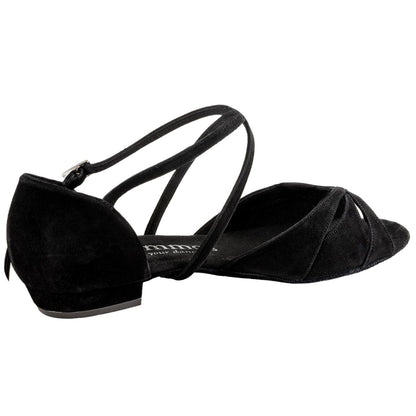 Rummos Damen Tanzschuhe Lola 024 - M: Nubuck - C: Schwarz - W: Medium (Normal) - H: 20 Block - Si: EUR 42