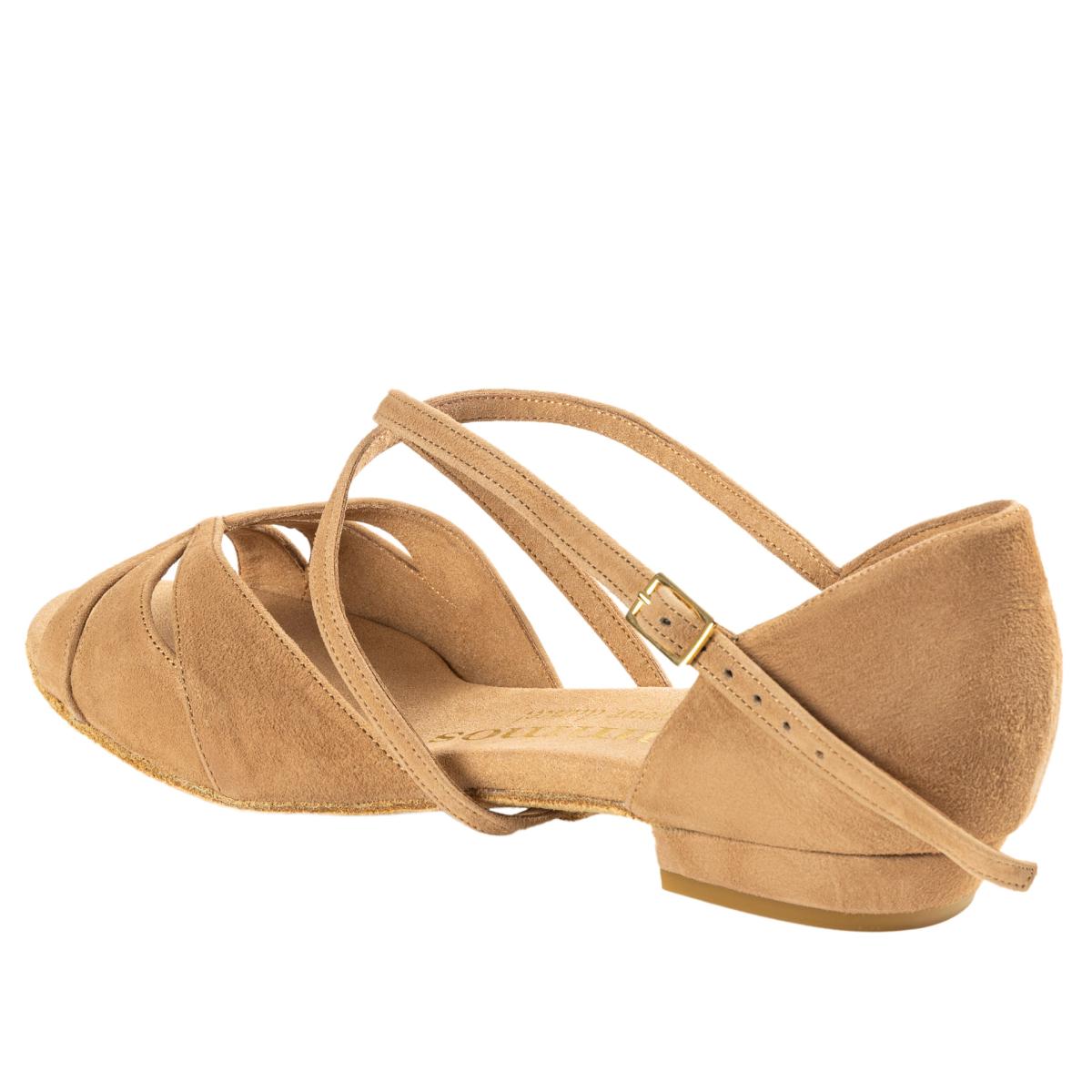 Rummos Damen Tanzschuhe Lola 027 - M: Nubuck - C: LigBraun - W: Medium (Normal) - H: 20 Block - Si: EUR 35,5
