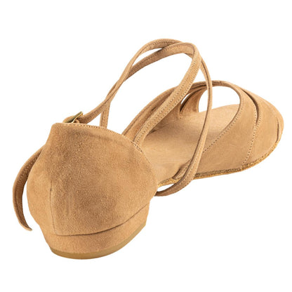 Rummos Damen Tanzschuhe Lola 027 - M: Nubuck - C: LigBraun - W: Medium (Normal) - H: 20 Block - Si: EUR 40
