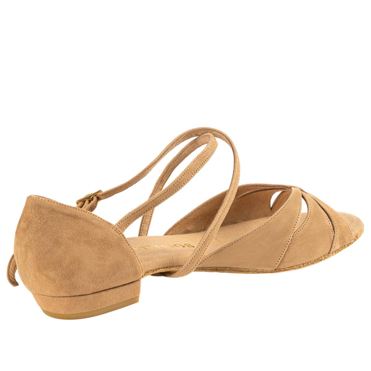 Rummos Damen Tanzschuhe Lola 027 - M: Nubuck - C: LigBraun - W: Medium (Normal) - H: 20 Block - Si: EUR 41