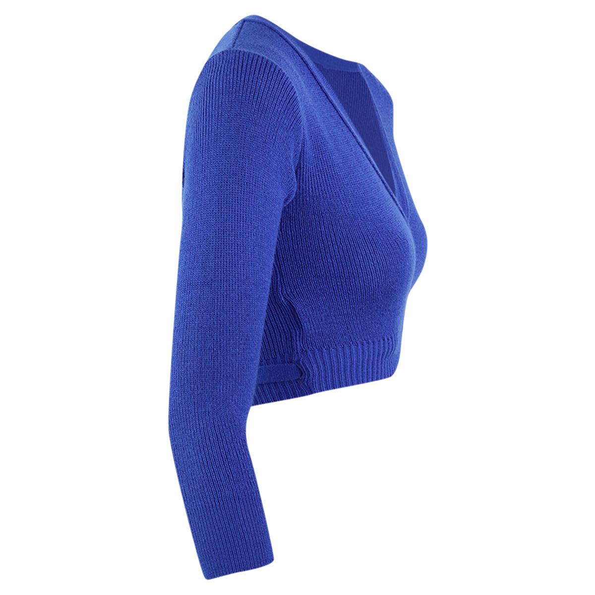 Intermezzo Damen Ballett Wickeljacke 6000 Jersey Elisa - Farbe: Royal Blau (017) - Größe: M