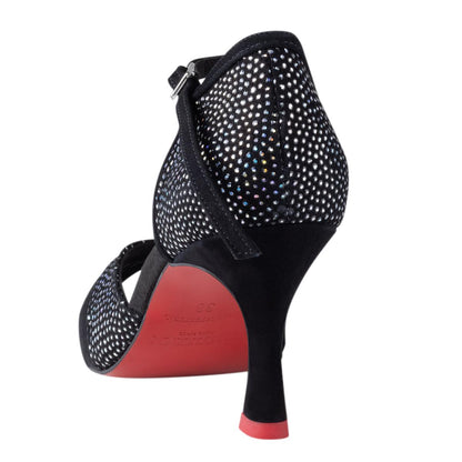 Rummos Damen Tanzschuhe Elite Paloma 231/024 - Material: Nubuck/Textil - Farbe: Schwarz - Weite: Normal - Absatz: 60R Flare - Größe: EUR 34,5