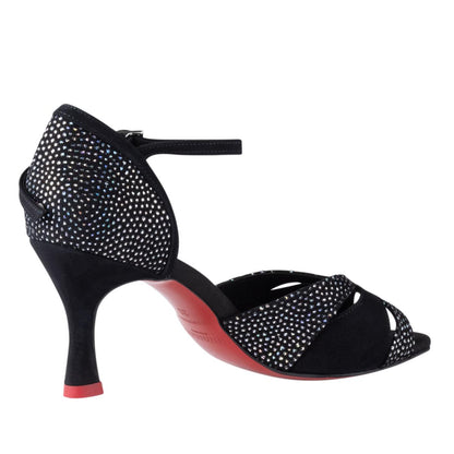 Rummos Damen Tanzschuhe Elite Paloma 231/024 - Material: Nubuck/Textil - Farbe: Schwarz - Weite: Normal - Absatz: 60R Flare - Größe: EUR 36