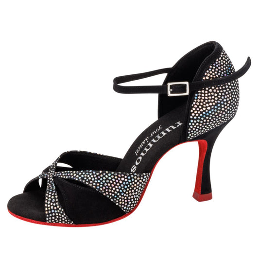 Rummos Damen Tanzschuhe Elite Paloma 231/024 - Obermaterial: Nubuck/Textil - Farbe: Schwarz - Weite: Normal - Absatz: 70R Flare - Größe: EUR 41