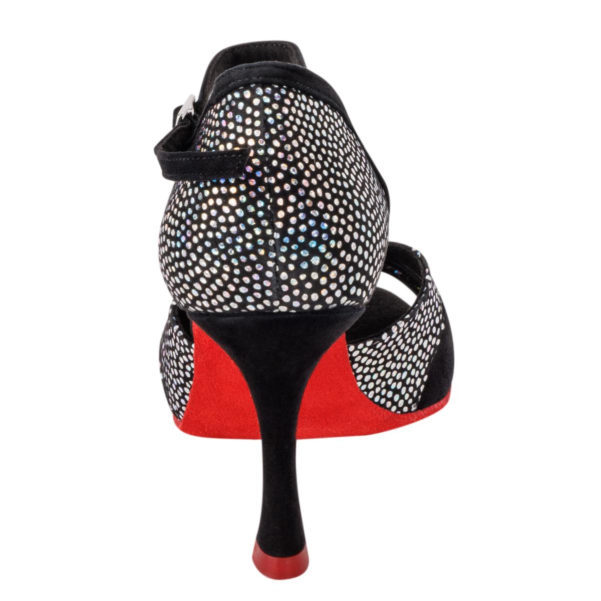 Rummos Damen Tanzschuhe Elite Paloma 231/024 - Obermaterial: Nubuck/Textil - Farbe: Schwarz - Weite: Normal - Absatz: 70R Flare - Größe: EUR 41
