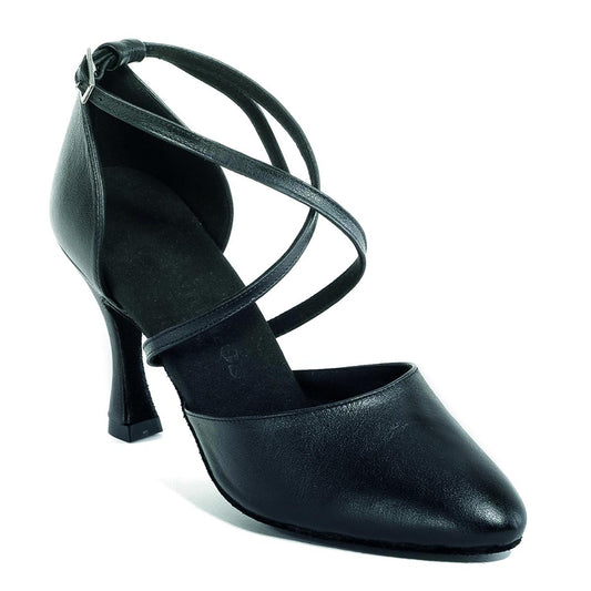 Rummos Damen Tanzschuhe R329 001 - Obermaterial: Leder - Farbe: Schwarz - Weite: Normal - Absatz: 60R Flare - Größe: EUR 42