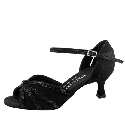 Rummos Damen Tanzschuhe R367 024-061 - Obermaterial: Leder - Farbe: Schwarz - Weite: Normal - Absatz: 50R Flare - Größe: EUR 33,5