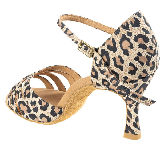 Rummos Damen Tanzschuhe R383 020 - M: Leder - C: Leopard - W: Medium (Normal) - H: 60R Flare - Si: EUR 42