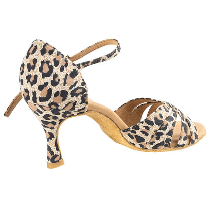Rummos Damen Tanzschuhe R383 020 - M: Leder - C: Leopard - W: Medium (Normal) - H: 60R Flare - Si: EUR 35,5