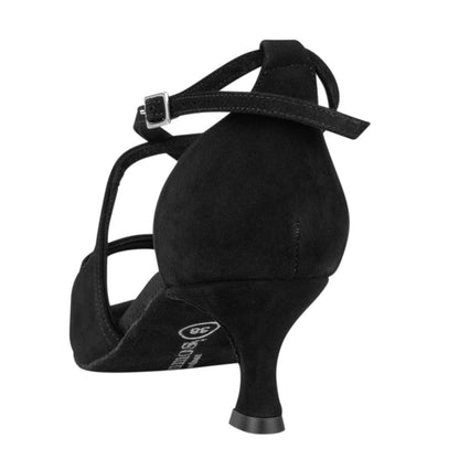 Rummos Damen Tanzschuhe R545 024 - Material: Nubuck - Farbe: Schwarz - Weite: Normal - Absatz: 50R Flare - Größe: EUR 33,5