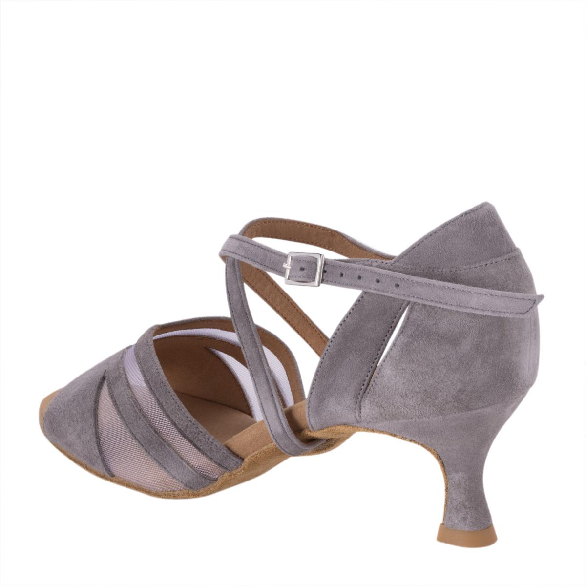 Rummos Damen Tanzschuhe Doris 240 - Material: Nubuck - Farbe: Grau - Weite: Normal - Absatz: 50R Flare - Größe: EUR 38