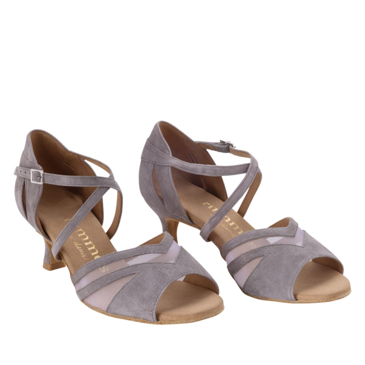 Rummos Damen Tanzschuhe Doris 240 - Material: Nubuck - Farbe: Grau - Weite: Normal - Absatz: 50R Flare - Größe: EUR 40,5