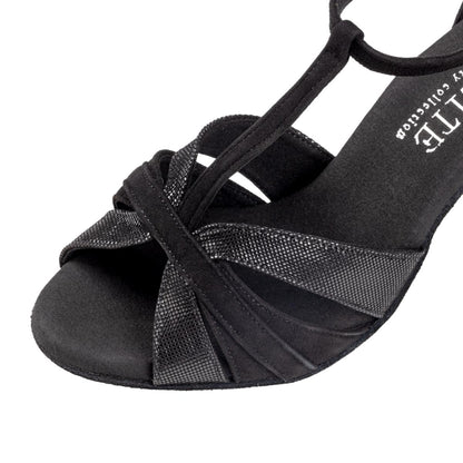 Rummos Damen Latein Tanzschuhe Elite Martina 024/061 - M: Nubuck/Leder - C: Schwarz - W: Medium (Normal) - H: 60R Flare - Si: EUR 37