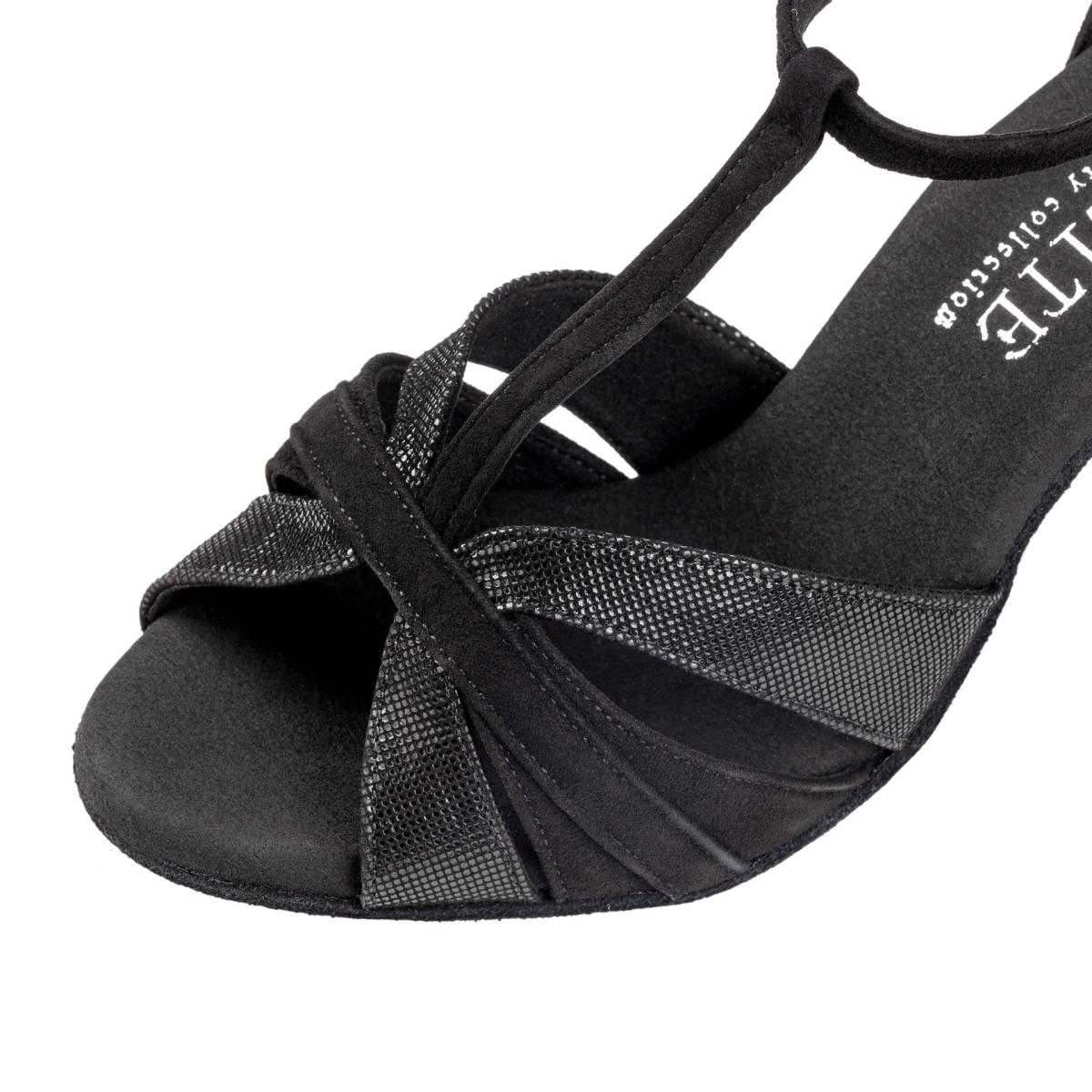 Rummos Damen Latein Tanzschuhe Elite Martina 024/061 - M: Nubuck/Leder - C: Schwarz - W: Medium (Normal) - H: 60R Flare - Si: EUR 36