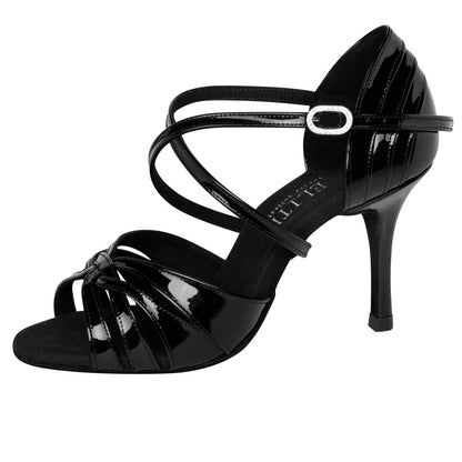 Rummos Damen Tanzschuhe Elite Paris 035 - Obermaterial: Lack - Farbe: Schwarz - Weite: Normal - Absatz: 80E Stiletto - Größe: EUR 35