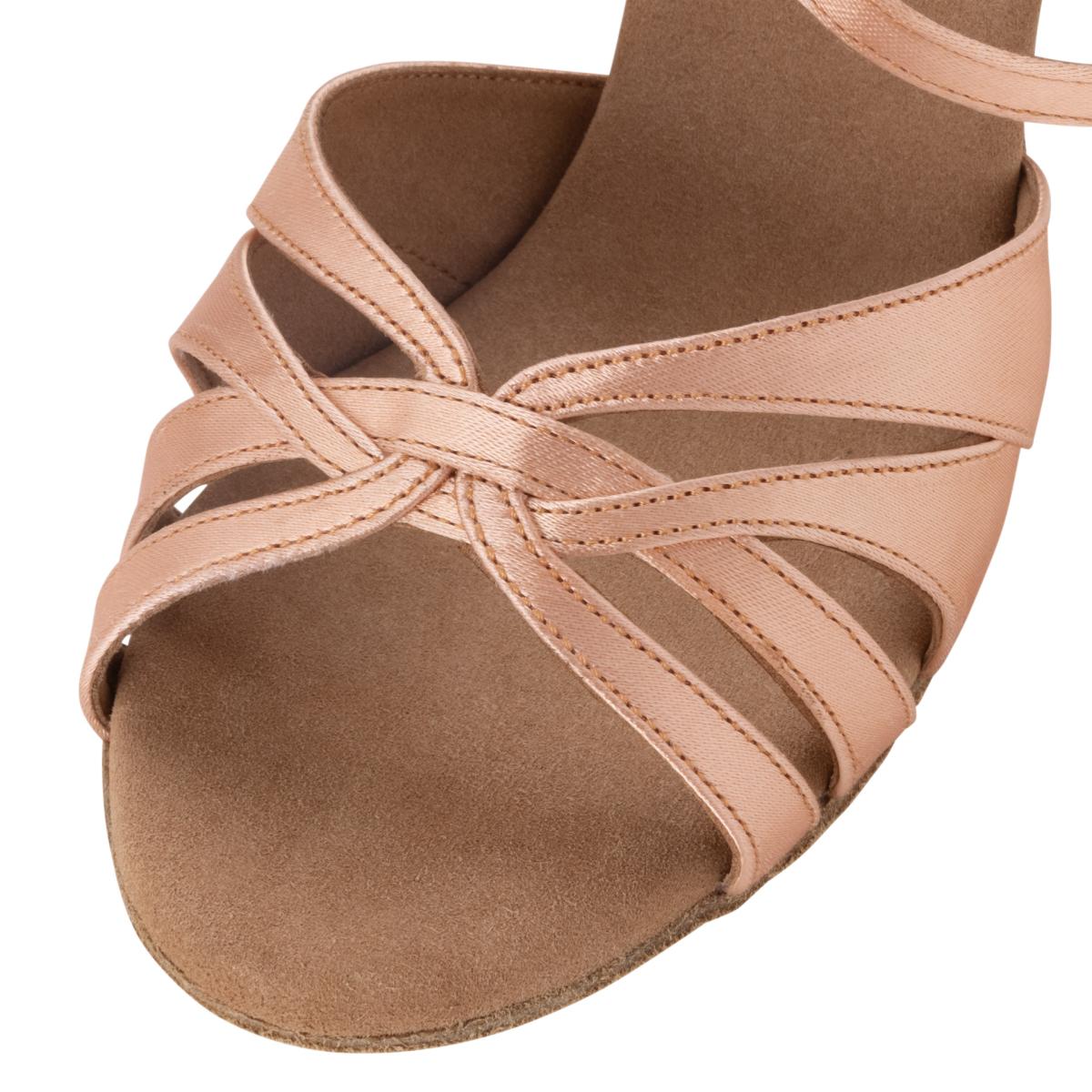 Rummos Damen Tanzschuhe Elite Paris 043 - Material: Satin - Farbe: Flesh - Weite: Normal - Absatz: 60R Flare - Größe: EUR 34