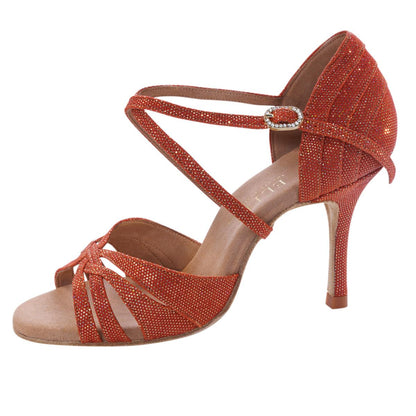 Rummos Damen Tanzschuhe Elite Paris 548 - Obermaterial: Leder - Farbe: Dark Tan Shiny - Weite: Normal - Absatz: 80E Stiletto - Größe: EUR 34